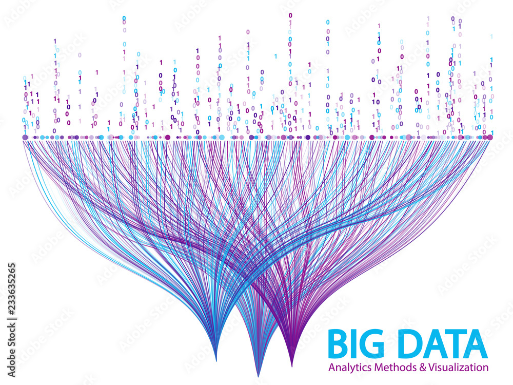 Wall mural big data visualization concept vector.