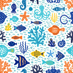 Sea world pattern © shevalierart