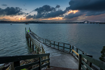 pier at sunset