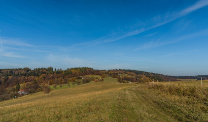 Fototapeta na wymiar Nice autumn morning near Zitkova village in Moravia