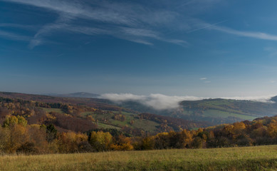 Nice morning with inversion in valley near Zitkova village