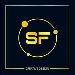 Initial letter SF Logo Template Vector Design