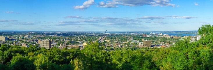Panoramic view of the eastern part of Montreal
