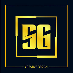 Initial letter SG Logo Template Vector Design