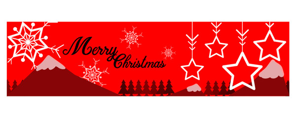 Vector design banner web template Christmas background with snowflakes