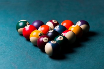 billiard ball in triangle shape