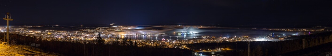 Fototapeta premium Panorama Over City Of Sundsvall
