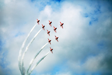 Low angle view of airshow © Cavan for Adobe