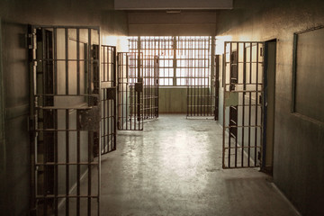 Interior of prison corridor
