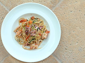 seafood linguine pasta