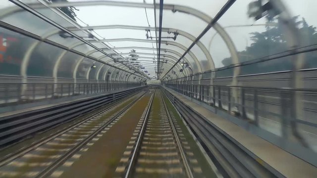 Rapid transit with new high-speed rail. Excellent modern transport system allows you to get around the city quickly and safely