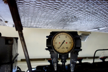 The engine compartment of the train