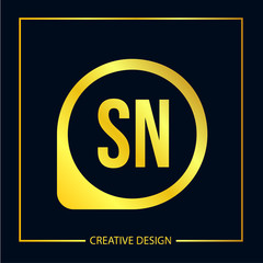 Initial letter SN Logo Template Vector Design