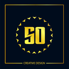 Initial letter SO Logo Template Vector Design