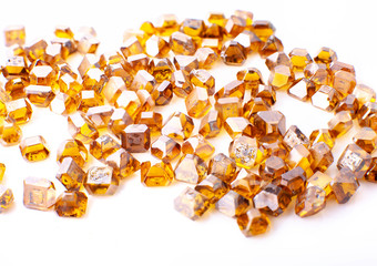 yellow synthetic diamonds in macro