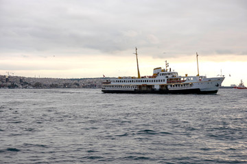 Fototapeta premium Istanbul bosphorus view at evening