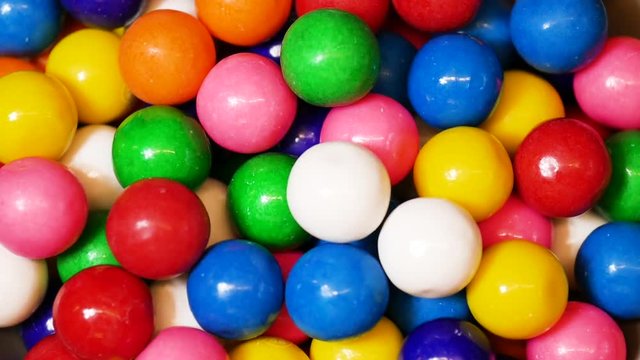 Colorful gumballs, close up