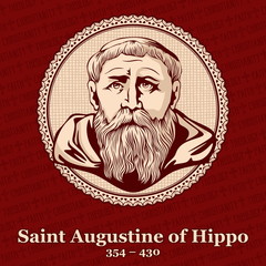 Saint Augustine of Hippo (354 – 430) was a Roman African, early Christian theologian and philosopher from Numidia whose writings influenced the development of Western Christianity and Western philosop