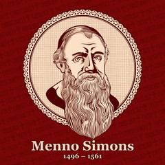 Menno Simons (1496 – 1561) was an outstanding leader of the Anabaptist movement in the Netherlands in the 16th century. His followers later became known as the Mennonites.
