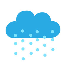 Cloud snow falls icon weather vector illustration isolated on white background