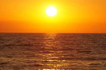 sunset over sea © vartzbed