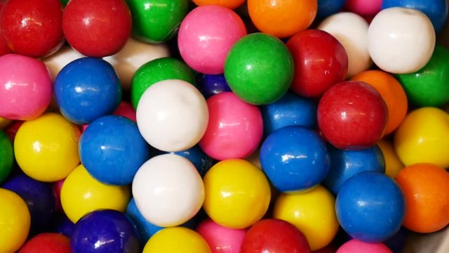 Close up, pile of colorful gumballs
