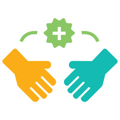 Get along with others flat illustration