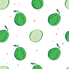 fruit pattern background graphic guava