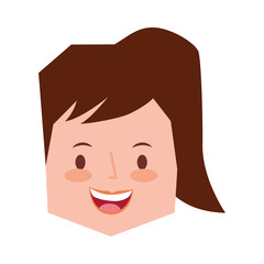 smiling woman character face image
