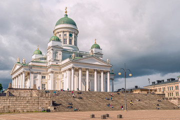 Helsinki Cathedral on the Senate Square.Helsinki.Finland