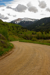 Fototapeta na wymiar Mountain dirt road
