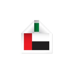 UAE Label Flags Vector Template Design Illustration