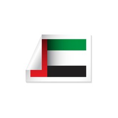 UAE Label Flags Vector Template Design Illustration