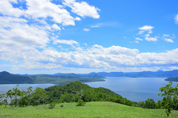 Obraz premium 爽快 北海道 藻琴山展望台