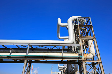 The pipeline on the industrial equipment