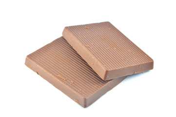 biscuits chocolate isolated / pieces chocolate milk bar isolated on white background 