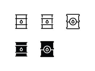 Oil Barrel Icon Logo Vector Symbol. Oil Drum Icon