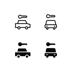 Car Rental Icon Logo Vector Symbol. Key Icon