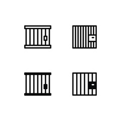 Prison Icon Logo Vector Symbol. Jail Icon