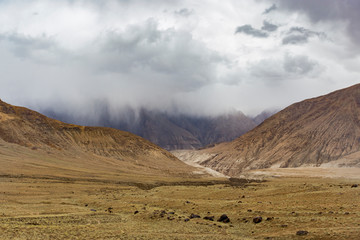 Rain in the valley in leh ladakh