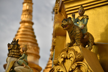 Shwedagon Pagoda.  Details
