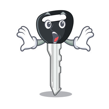 recommend clip art: Surprised mascot ilustration featuring on car key