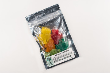 Medical Cannabis Gummies in Colorful Packaging