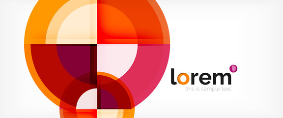 Obraz premium Circle abstract background, geometric modern design template