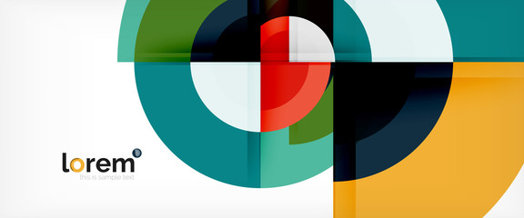 Fototapeta premium Circle abstract background, geometric modern design template