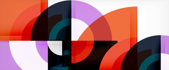 Multicolored round shapes abstract background