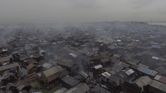Makoko is regarded as Nigeria's biggest slum with dwellers building on stilts.
They are called the floating community and this is a drone footage flying over the community that never sleeps.
