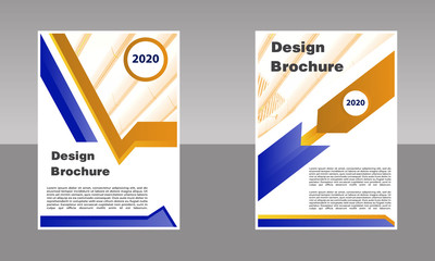 Brochure template layout, cover design annual report, magazine, flyer in A4 with blue red polygonal triangles, 3d mesh polygons, rounds, lines, explosion for business and sale shopping. Vector set.