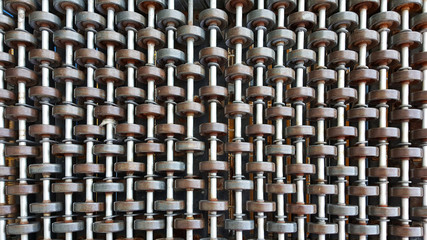 Roller Wheel table for transfer cargoes. Roller Wheel table texture.