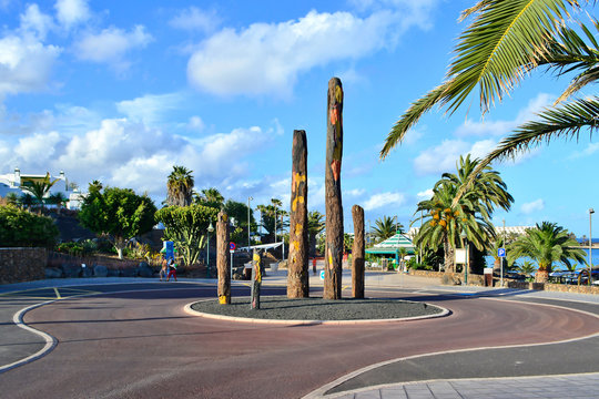Plaza de Tenerife - town centre in Costa Teguise, Lanzarote, Canary Islands
